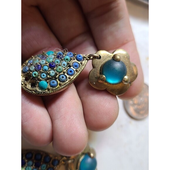 Gas Bijoix St Tropez Vintage Designer Statement Signed Clip On Earrings - Picture 2 of 6